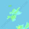 Mappa topografica Isla Mina, altitudine, rilievo