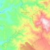 Mappa topografica Meana/Meana Sardo, altitudine, rilievo