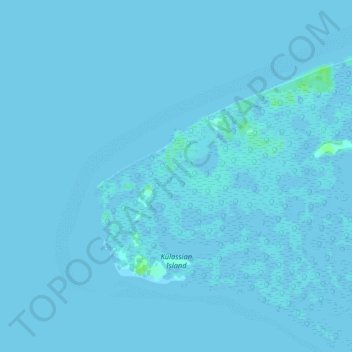 Mappa topografica Kulassian Island, altitudine, rilievo
