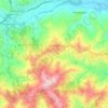 Mappa topografica Cermignano, altitudine, rilievo
