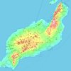 Mappa topografica Lanzarote, altitudine, rilievo