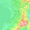 Mappa topografica 呈贡区, altitudine, rilievo