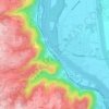 Mappa topografica Serrières, altitudine, rilievo