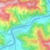 Mappa topografica Crvica, altitudine, rilievo