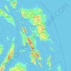 Mappa topografica Eastern Visayas, altitudine, rilievo