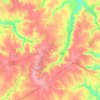 Mappa topografica Мар'янівська сільська громада, altitudine, rilievo