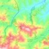 Mappa topografica Montescudo, altitudine, rilievo