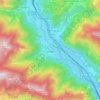 Mappa topografica Issogne, altitudine, rilievo