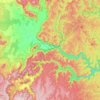 Mappa topografica Glen Davis, altitudine, rilievo