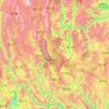 Mappa topografica 大理白族自治州, altitudine, rilievo