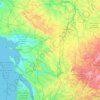 Mappa topografica Poitou-Charentes, altitudine, rilievo