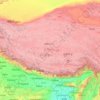 Mappa topografica Tibet, altitudine, rilievo