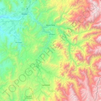 Mappa topografica Monte Patria, altitudine, rilievo
