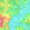 Mappa topografica Bourogne, altitudine, rilievo