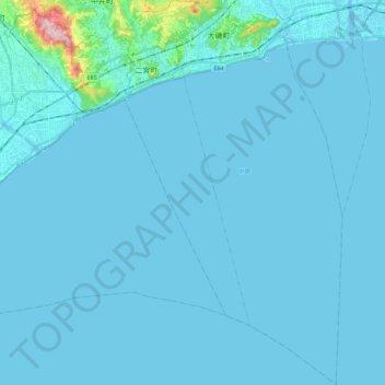 Mappa topografica Naka District, altitudine, rilievo