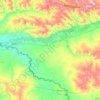 Mappa topografica Илекский район, altitudine, rilievo