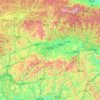 Mappa topografica 汉中市, altitudine, rilievo