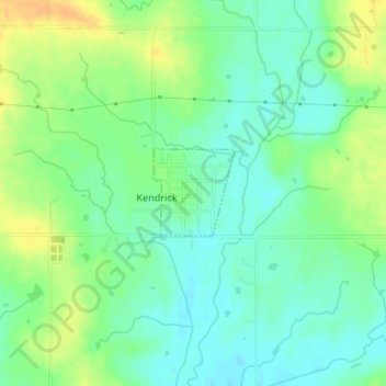 Mappa topografica Kendrick, altitudine, rilievo