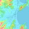 Mappa topografica Tijucas, altitudine, rilievo
