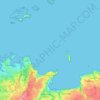 Mappa topografica Perros-Guirec, altitudine, rilievo