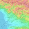 Mappa topografica Mingrelia-Alta Svanezia, altitudine, rilievo