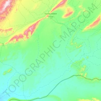 Mappa topografica Tissint ⵜⵉⵙⵉⵏⵜ تسينت, altitudine, rilievo