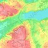 Mappa topografica Barrie, altitudine, rilievo