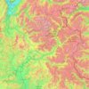 Mappa topografica Hautes-Alpes, altitudine, rilievo