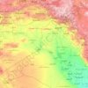 Mappa topografica Eufrate, altitudine, rilievo