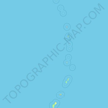 Mappa topografica Mariana Islands, altitudine, rilievo