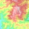 Mappa topografica Trida, altitudine, rilievo
