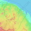 Mappa topografica Guyana francese, altitudine, rilievo