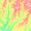 Mappa topografica Macaubal, altitudine, rilievo