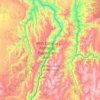 Mappa topografica Hells Canyon Wilderness, altitudine, rilievo