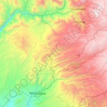 Mappa topografica Torata, altitudine, rilievo