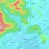 Mappa topografica 后溪镇, altitudine, rilievo