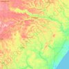 Mappa topografica Entre Rios, altitudine, rilievo