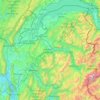 Mappa topografica Upper Savoy, altitudine, rilievo