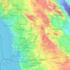Mappa topografica San Diego County, altitudine, rilievo