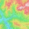 Mappa topografica Selva di Cadore, altitudine, rilievo