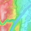 Mappa topografica Lapstone, altitudine, rilievo
