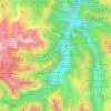 Mappa topografica Vielle-Aure, altitudine, rilievo