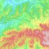 Mappa topografica Val di Nizza, altitudine, rilievo