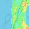 Mappa topografica Cottesloe, altitudine, rilievo
