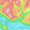 Mappa topografica Taninges, altitudine, rilievo