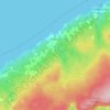Mappa topografica Hillsburn, altitudine, rilievo