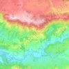 Mappa topografica Pruines, altitudine, rilievo