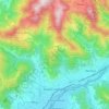 Mappa topografica Alzano Lombardo, altitudine, rilievo