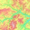 Mappa topografica CHKO Křivoklátsko, altitudine, rilievo