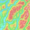 Mappa topografica Area F (Grindrod/Ashton Creek/Mabel Lake), altitudine, rilievo